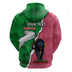 Personalised Panthers And Rabbitohs Rugby Zip Hoodie 2024 Souths The Riff Together