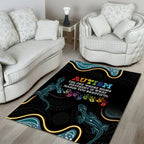 Australia Autism Awareness 4 April Aboriginal Lizard Area Rug