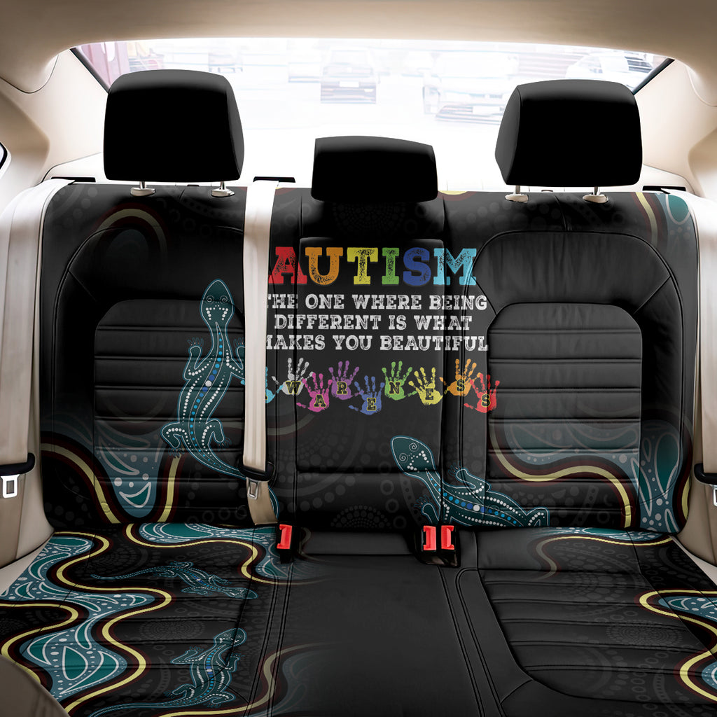Australia Autism Awareness 4 April Aboriginal Lizard Back Car Seat Cover