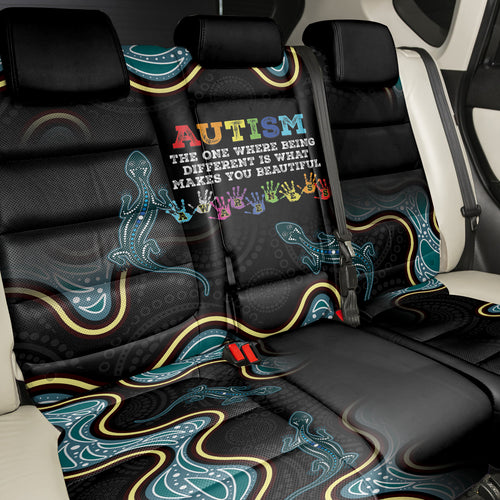 Australia Autism Awareness 4 April Aboriginal Lizard Back Car Seat Cover