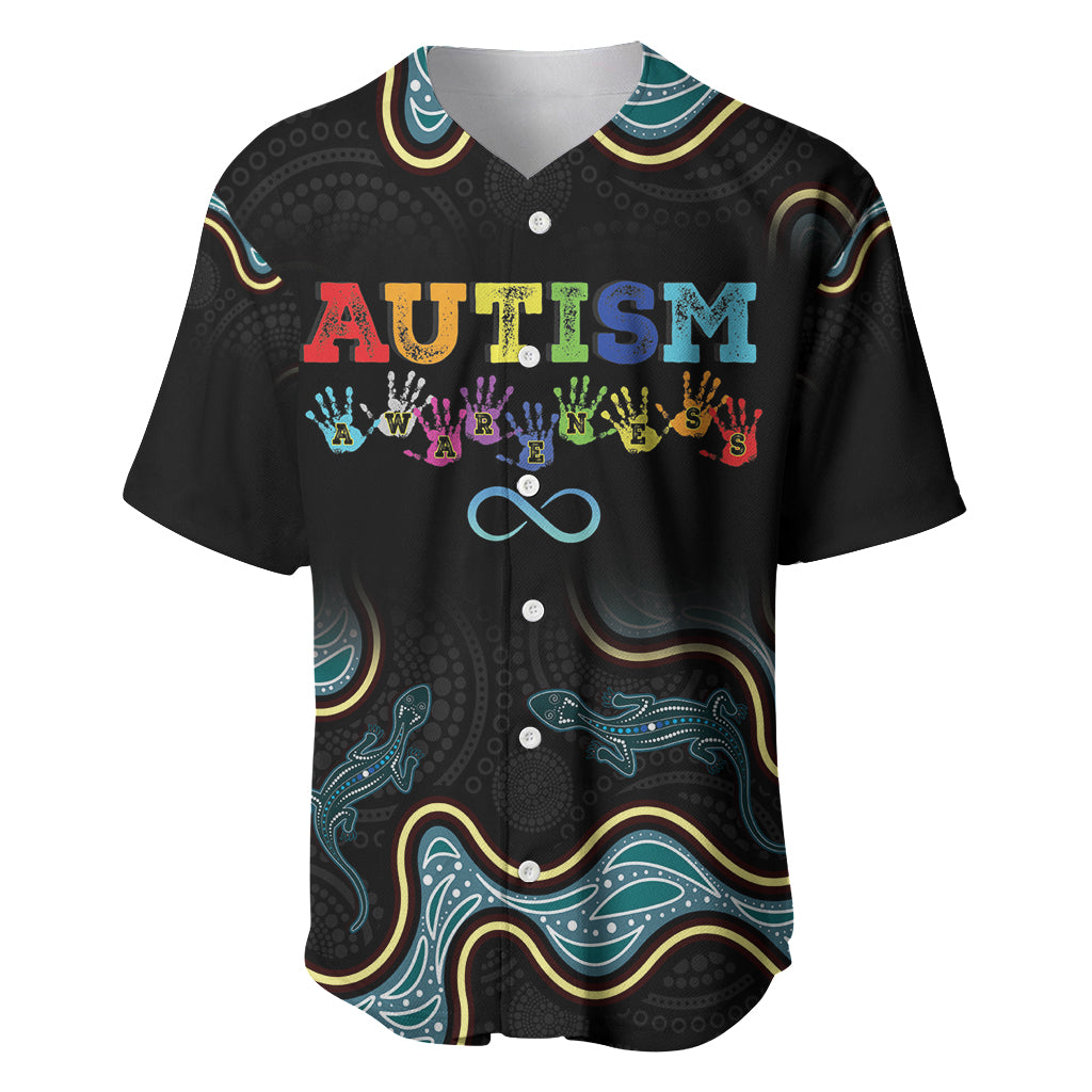 Australia Autism Awareness 4 April Aboriginal Lizard Baseball Jersey
