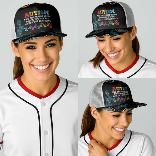 Australia Autism Awareness Baseball Net Cap 2 April Aboriginal Lizard - Aussie Hoodie
