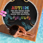 Australia Autism Awareness 4 April Aboriginal Lizard Beach Blanket