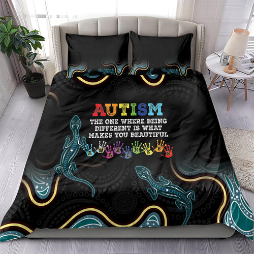 Australia Autism Awareness 4 April Aboriginal Lizard Bedding Set