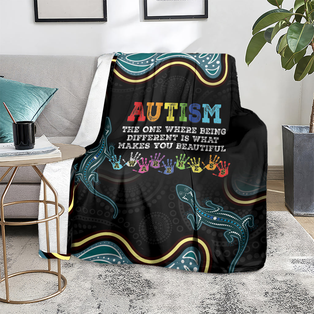 Australia Autism Awareness 4 April Aboriginal Lizard Blanket