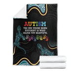 Australia Autism Awareness 4 April Aboriginal Lizard Blanket