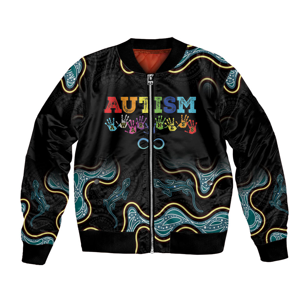Australia Autism Awareness 4 April Aboriginal Lizard Bomber Jacket