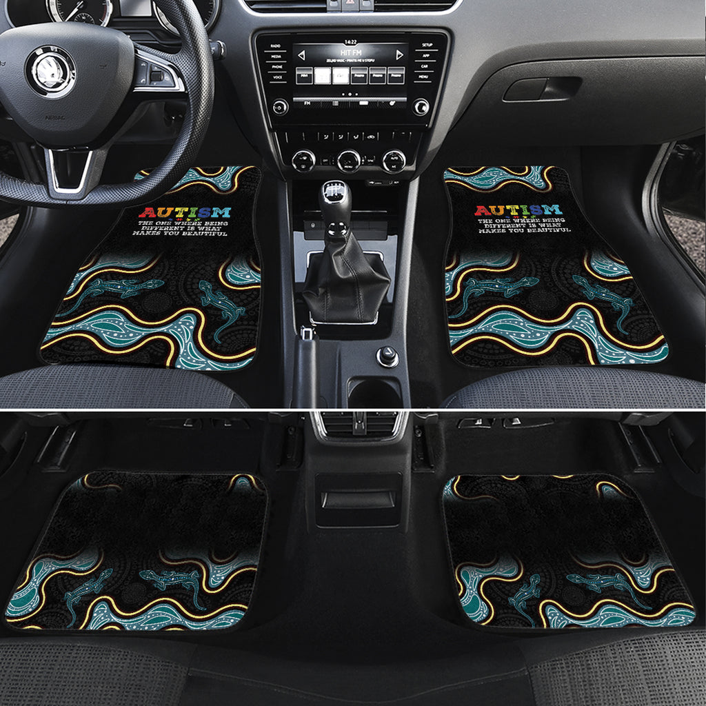 Australia Autism Awareness 4 April Aboriginal Lizard Car Mats