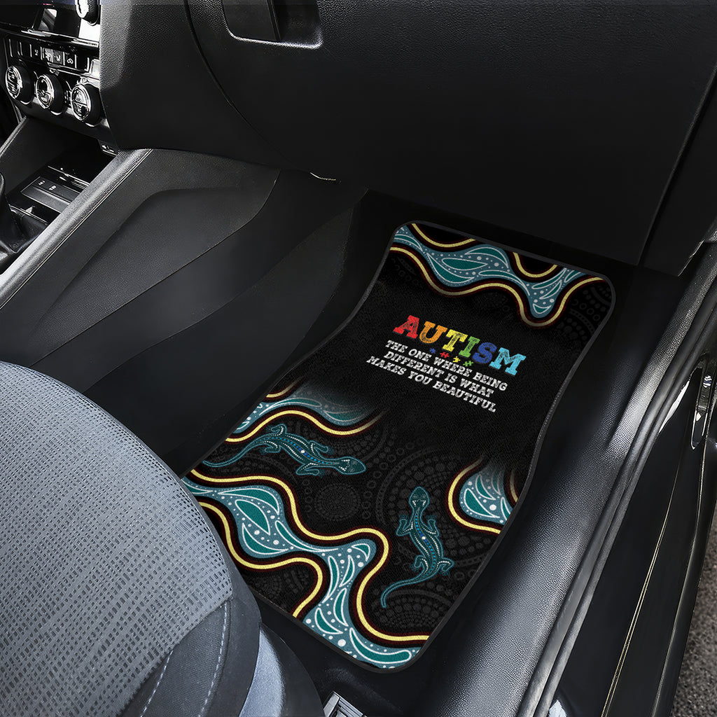 Australia Autism Awareness 4 April Aboriginal Lizard Car Mats