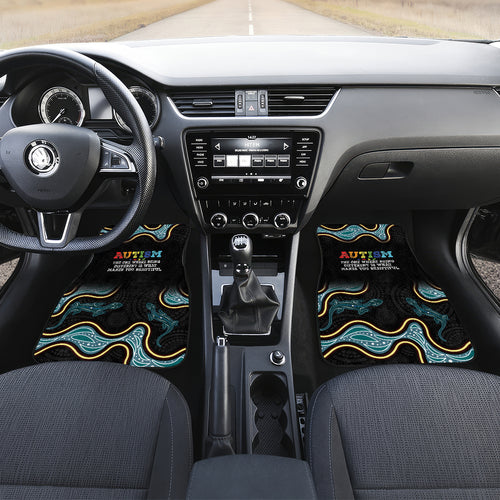 Australia Autism Awareness 4 April Aboriginal Lizard Car Mats