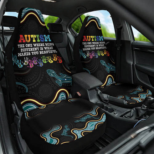 Australia Autism Awareness 4 April Aboriginal Lizard Car Seat Cover