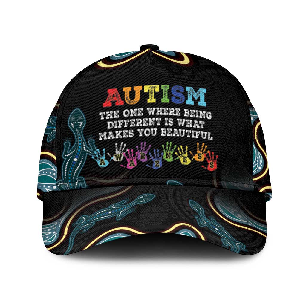 Australia Autism Awareness Classic Cap 2 April Aboriginal Lizard - Aussie Hoodie