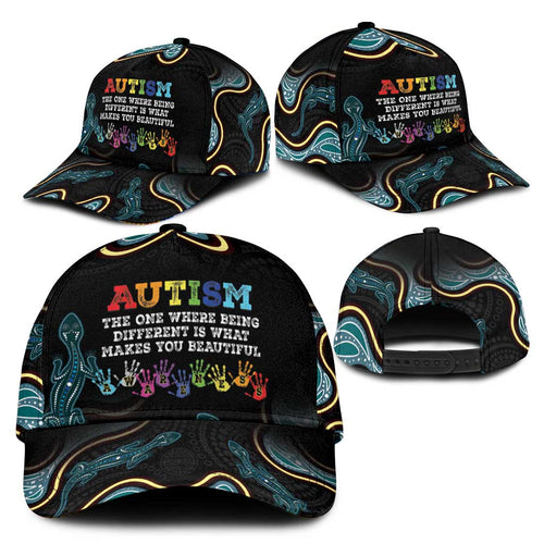 Australia Autism Awareness Classic Cap 2 April Aboriginal Lizard - Aussie Hoodie