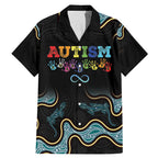 Australia Autism Awareness 4 April Aboriginal Lizard Family Matching Mermaid Dress and Hawaiian Shirt
