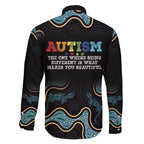 Australia Autism Awareness 4 April Aboriginal Lizard Family Matching Off Shoulder Short Dress and Hawaiian Shirt