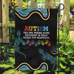 Australia Autism Awareness 4 April Aboriginal Lizard Garden Flag