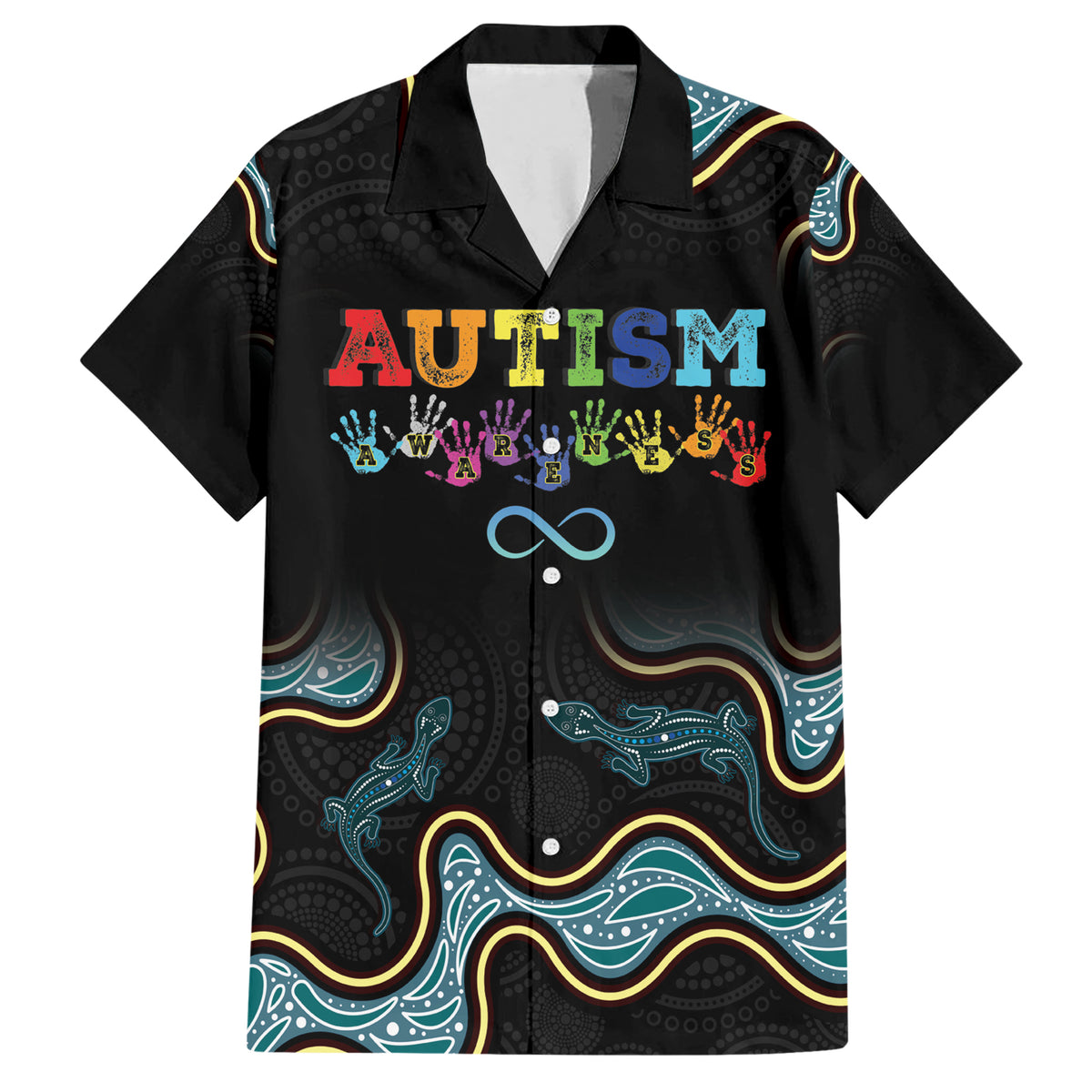 Australia Autism Awareness 4 April Aboriginal Lizard Hawaiian Shirt
