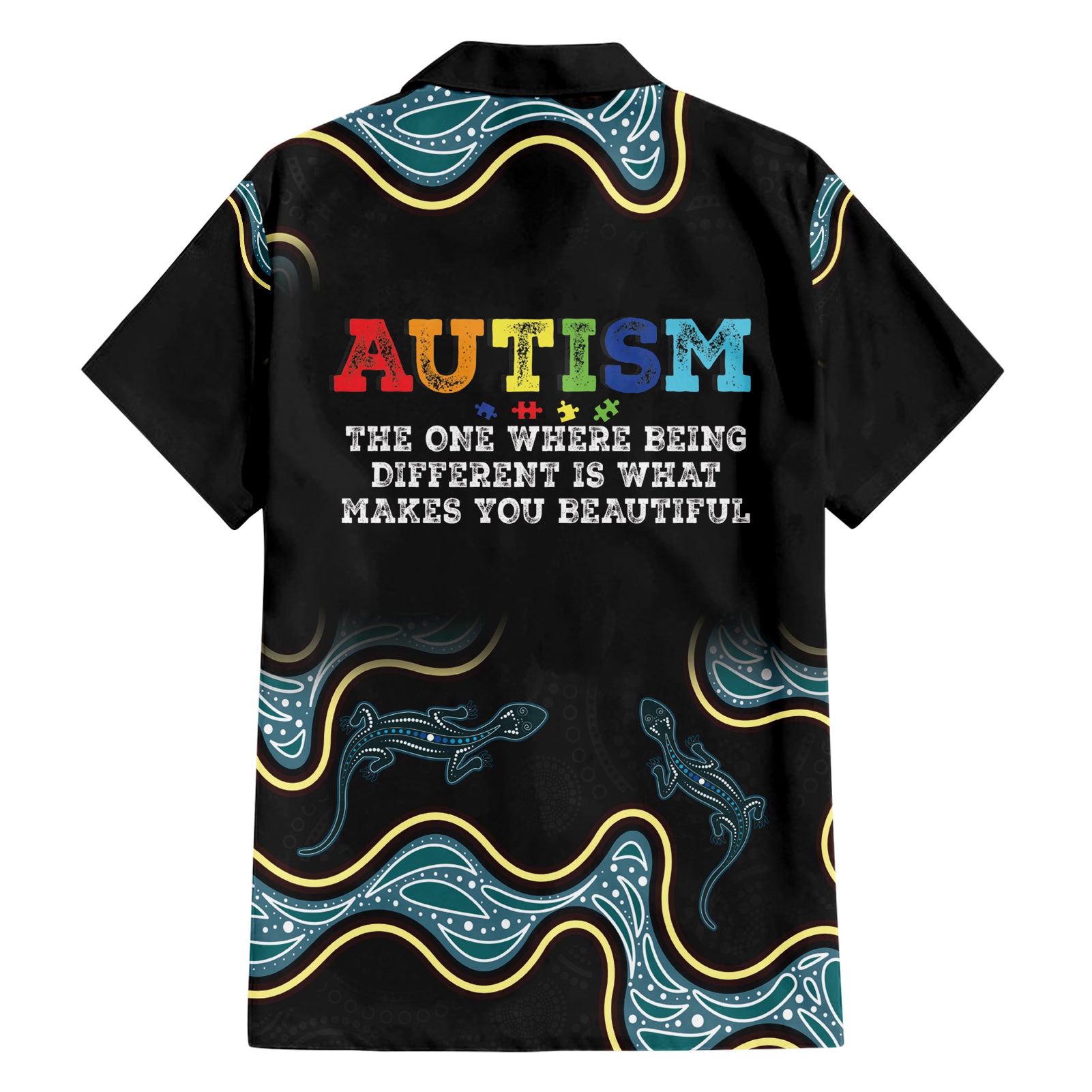 Australia Autism Awareness 4 April Aboriginal Lizard Hawaiian Shirt