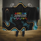 Australia Autism Awareness 4 April Aboriginal Lizard Hooded Blanket