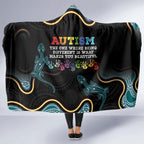 Australia Autism Awareness 4 April Aboriginal Lizard Hooded Blanket