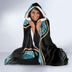 Australia Autism Awareness 4 April Aboriginal Lizard Hooded Blanket