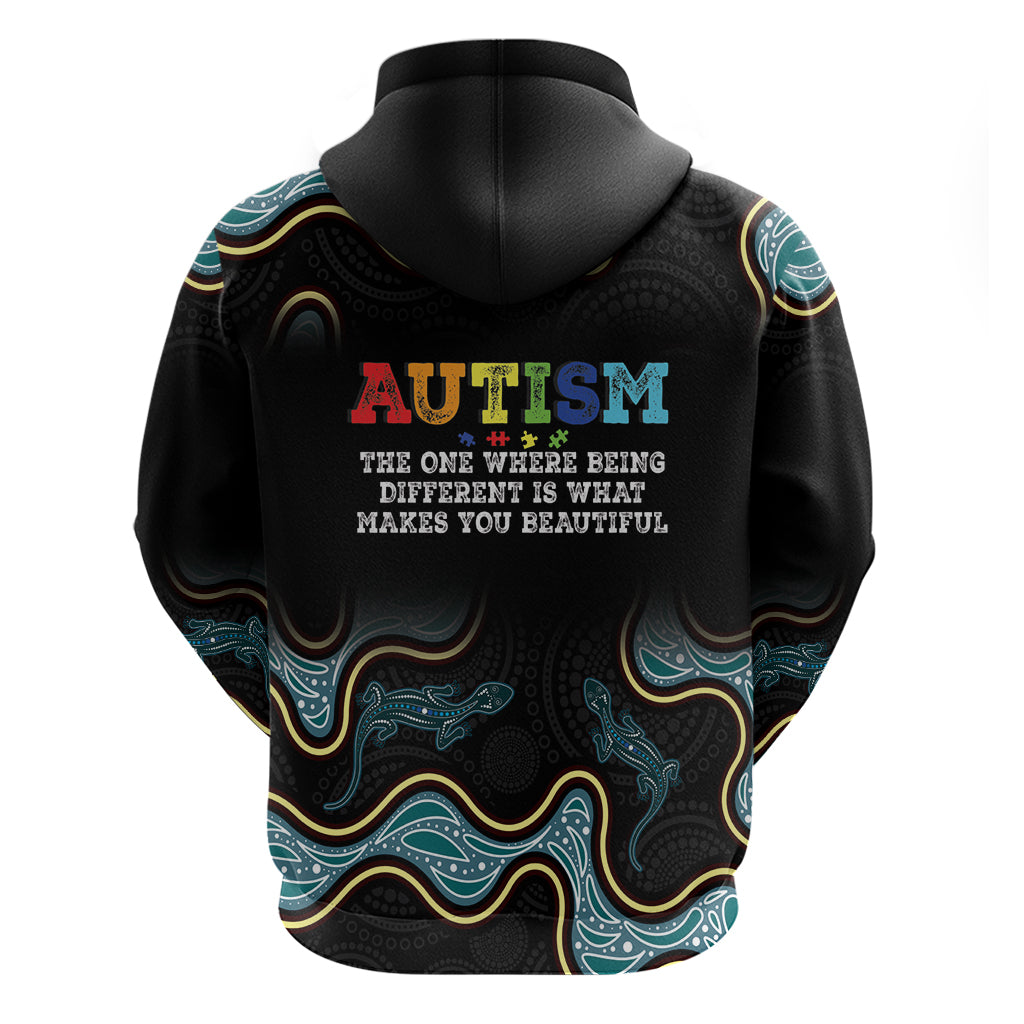 Australia Autism Awareness 4 April Aboriginal Lizard Hoodie
