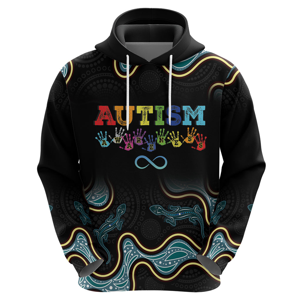 Australia Autism Awareness 4 April Aboriginal Lizard Hoodie