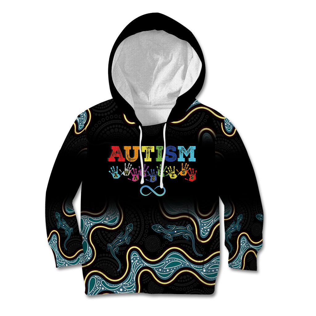 Australia Autism Awareness 4 April Aboriginal Lizard Kid Hoodie