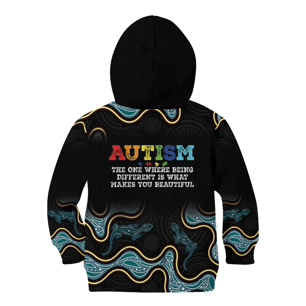 Australia Autism Awareness 4 April Aboriginal Lizard Kid Hoodie