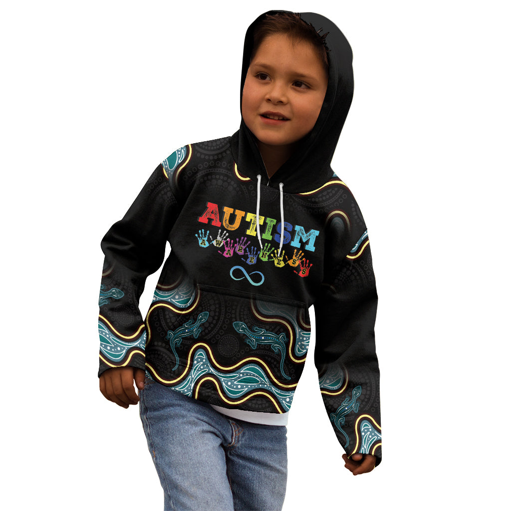 Australia Autism Awareness 4 April Aboriginal Lizard Kid Hoodie