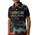 Australia Autism Awareness 4 April Aboriginal Lizard Kid Polo Shirt