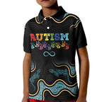Australia Autism Awareness 4 April Aboriginal Lizard Kid Polo Shirt