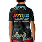 Australia Autism Awareness 4 April Aboriginal Lizard Kid Polo Shirt