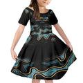 Australia Autism Awareness 4 April Aboriginal Lizard Kid Short Sleeve Dress