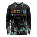 Australia Autism Awareness 4 April Aboriginal Lizard Long Sleeve Shirt