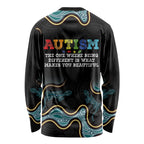 Australia Autism Awareness 4 April Aboriginal Lizard Long Sleeve Shirt