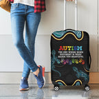 Australia Autism Awareness 4 April Aboriginal Lizard Luggage Cover
