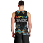 Australia Autism Awareness 4 April Aboriginal Lizard Men Tank Top
