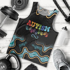 Australia Autism Awareness 4 April Aboriginal Lizard Men Tank Top