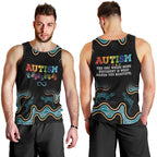 Australia Autism Awareness 4 April Aboriginal Lizard Men Tank Top