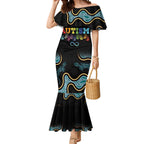 Australia Autism Awareness 4 April Aboriginal Lizard Mermaid Dress