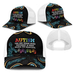 Australia Autism Awareness Mesh Trucker Cap 2 April Aboriginal Lizard - Aussie Hoodie