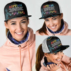Australia Autism Awareness Mesh Trucker Cap 2 April Aboriginal Lizard - Aussie Hoodie
