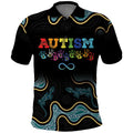 Australia Autism Awareness 4 April Aboriginal Lizard Polo Shirt