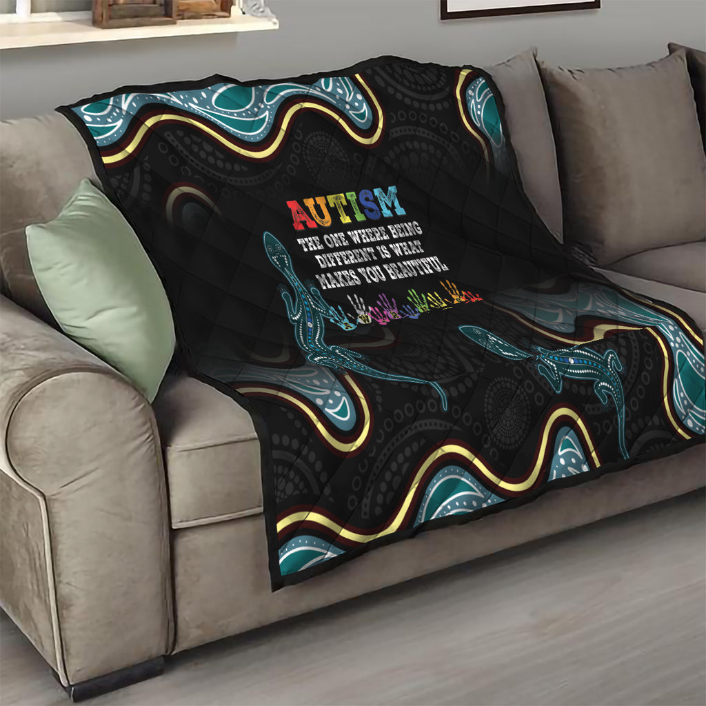 Australia Autism Awareness 4 April Aboriginal Lizard Quilt