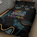 Australia Autism Awareness 4 April Aboriginal Lizard Quilt Bed Set
