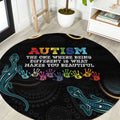 Australia Autism Awareness 4 April Aboriginal Lizard Round Carpet