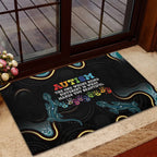 Australia Autism Awareness 4 April Aboriginal Lizard Rubber Doormat