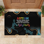 Australia Autism Awareness 4 April Aboriginal Lizard Rubber Doormat