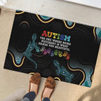 Australia Autism Awareness 4 April Aboriginal Lizard Rubber Doormat